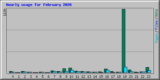 Hourly usage for February 2026