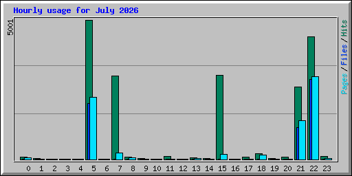 Hourly usage for July 2026
